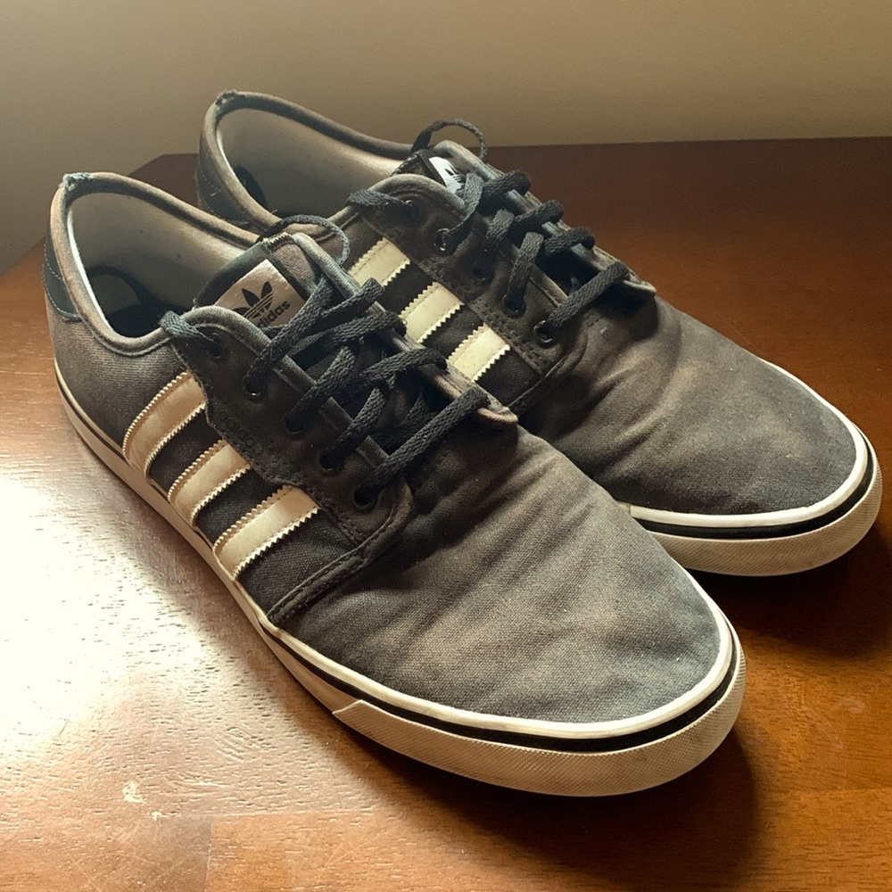 Black and White Adidas shoes Size 11.5